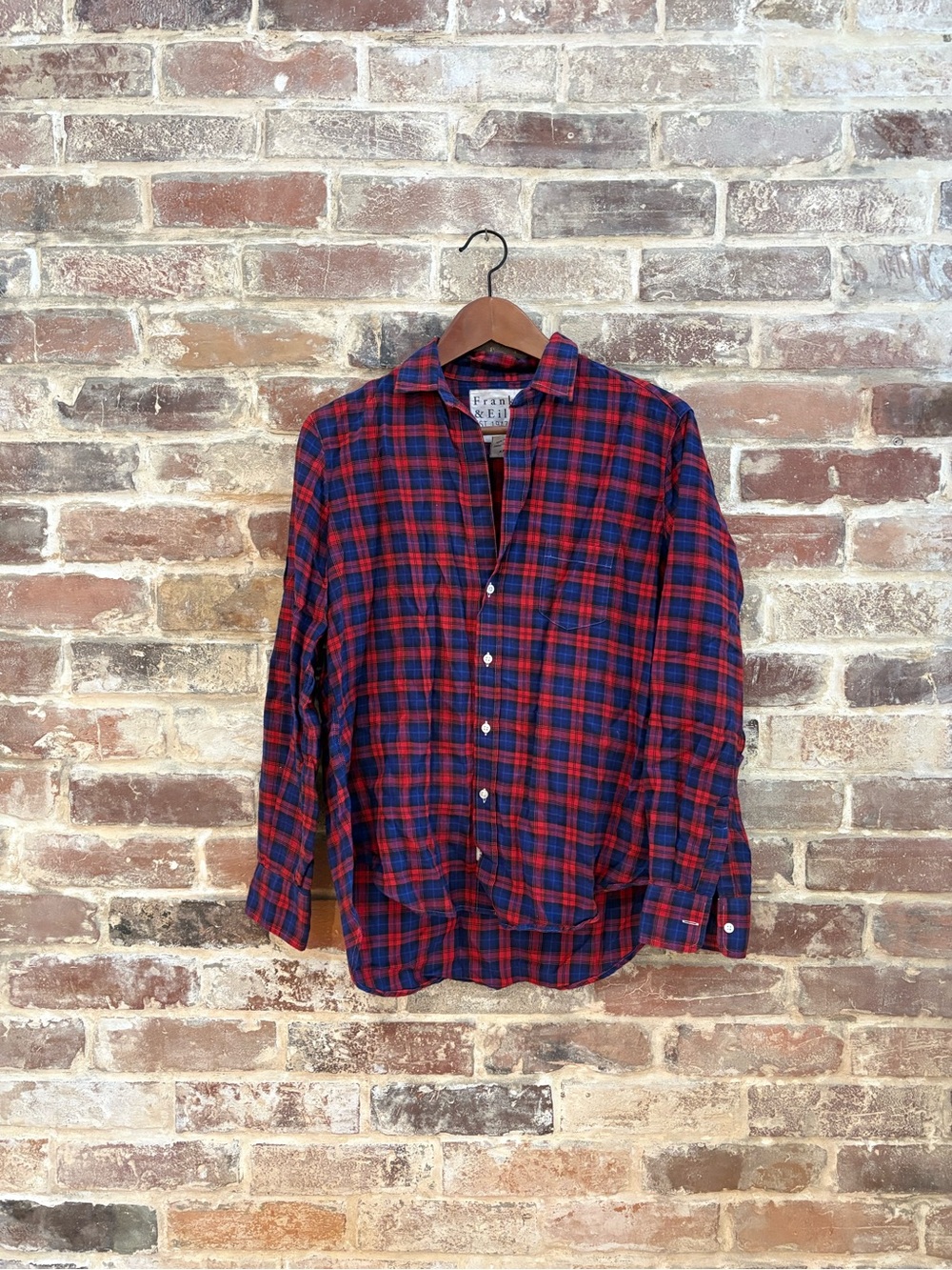 Frank & Eileen Red and Navy Plaid Button-Down Shirt